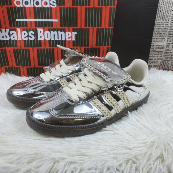 adidas Silver and Cream Athletic Sneakers - Picture 1 of 5